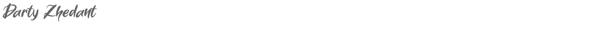 Sample characters Darty Zhedant Font